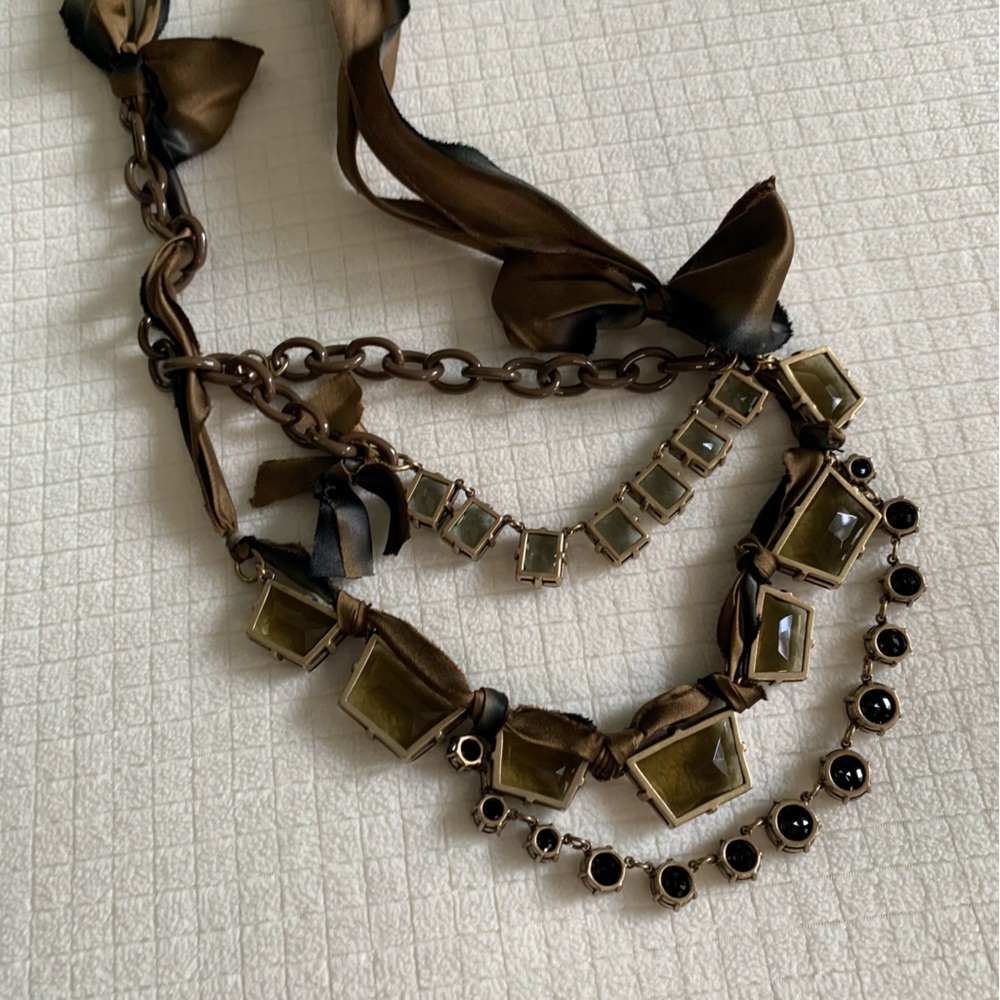 J Crew multi-layer gem necklace - Picture 5 of 14